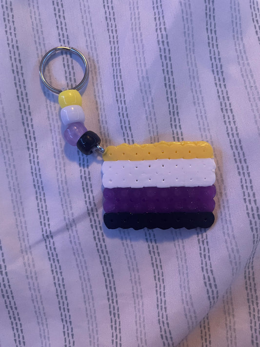 “Nonbinary” Kandi Keychain