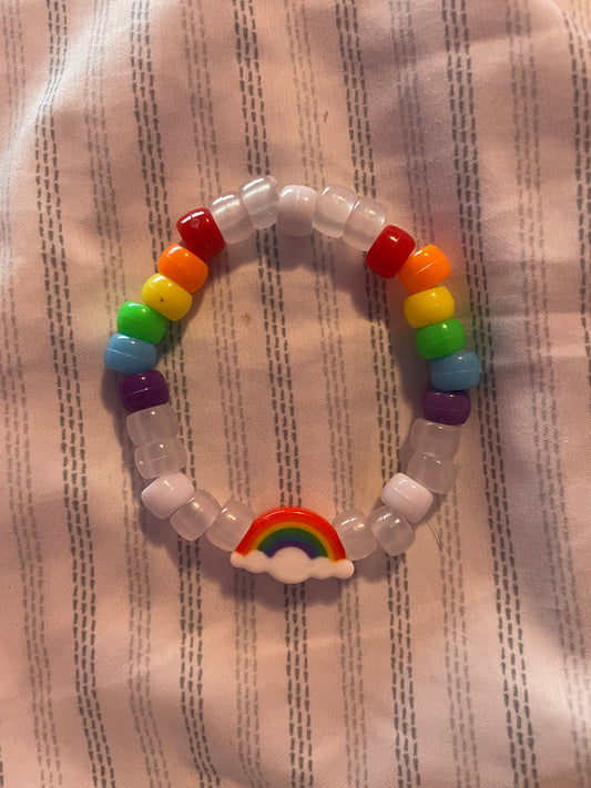 “Rainbow Clouds” Kandi Bracelet