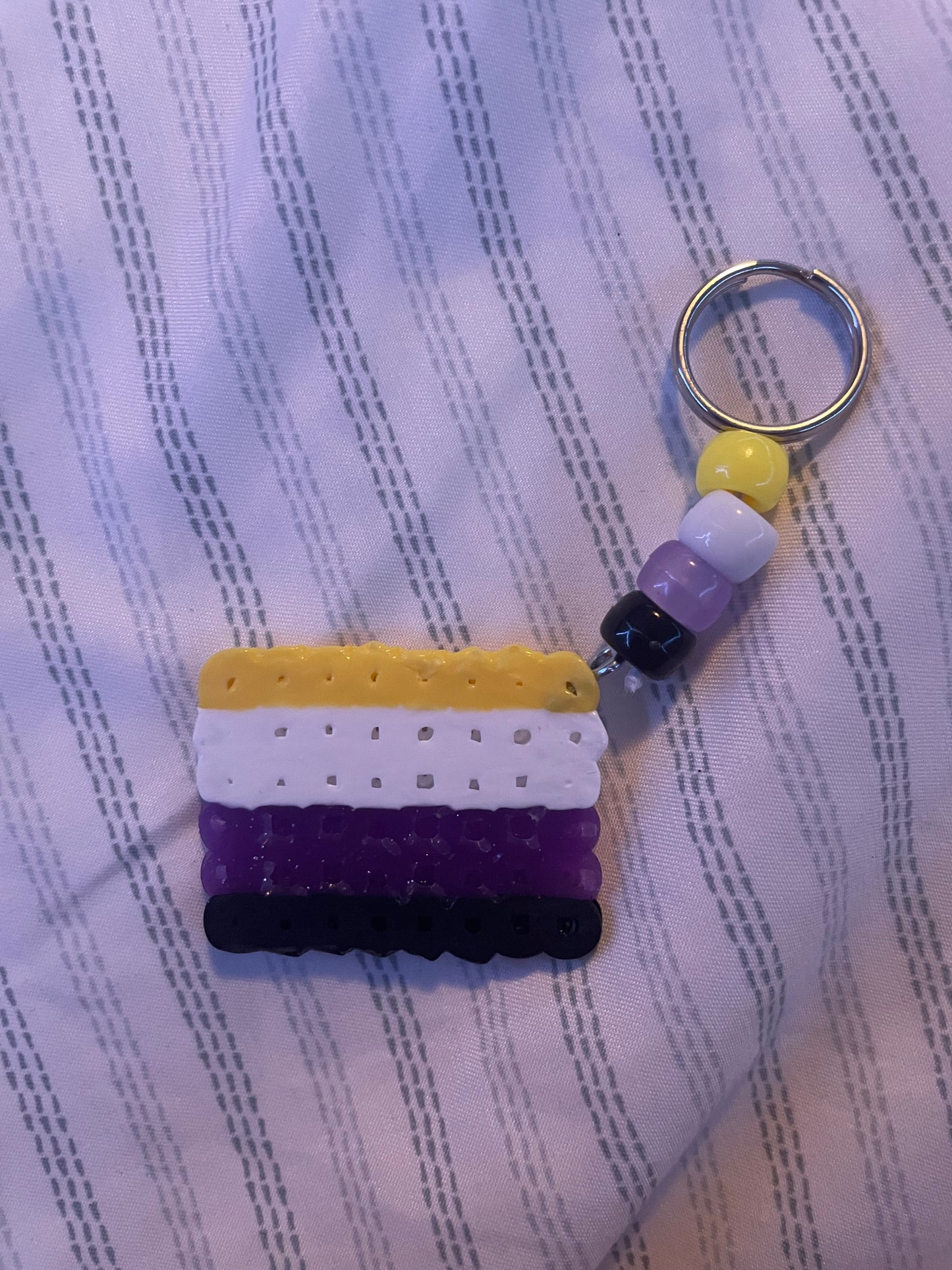 “Nonbinary” Kandi Keychain